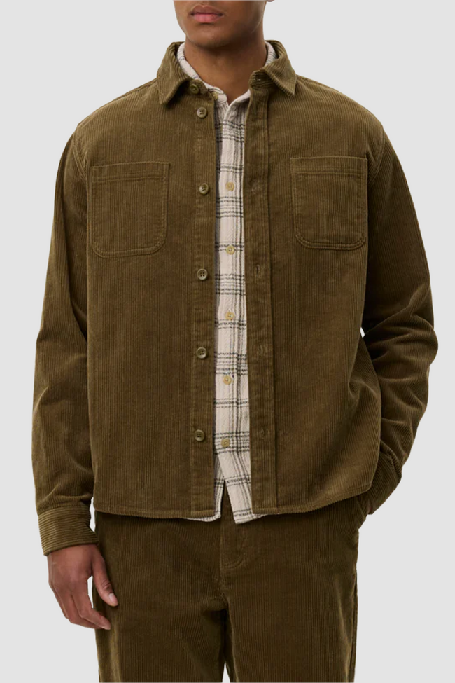 Les Deux Kody Corduroy Shirt - Olive