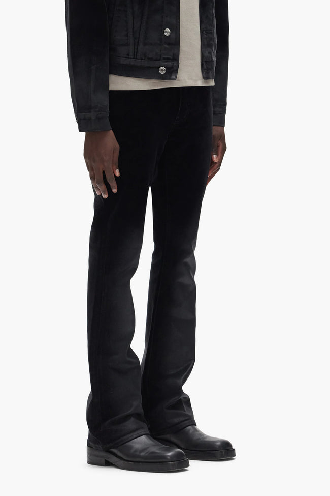 Purple Brand P004 Flare Flock Dipped Jeans - Black