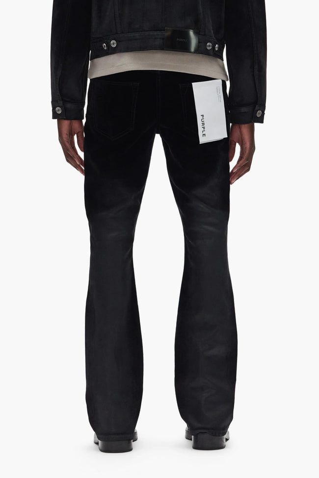 Purple Brand P004 Flare Flock Dipped Jeans - Black