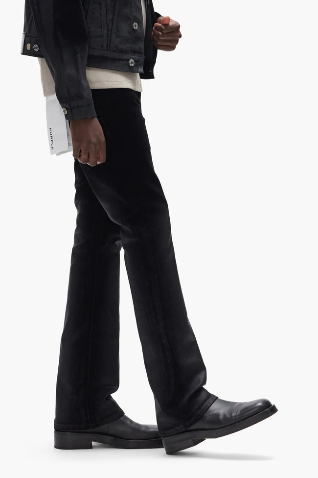 Purple Brand P004 Flare Flock Dipped Jeans - Black