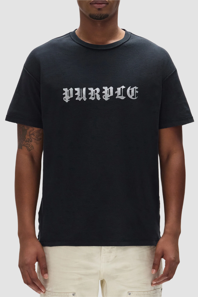 Purple Brand Inside Out Taped P Tee - Black