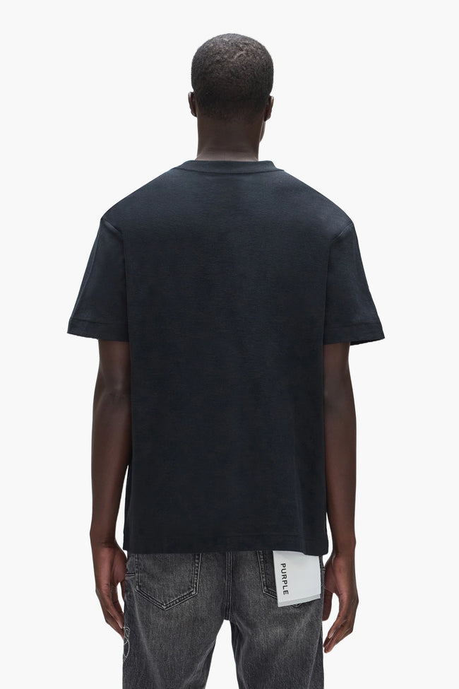Purple Brand Outline Tee - Black