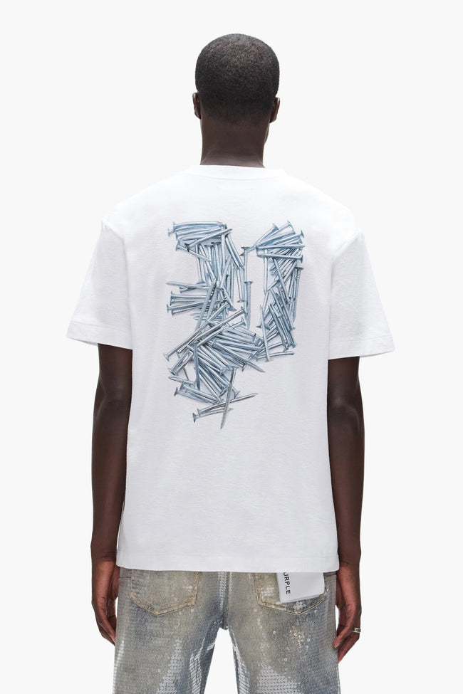 Purple Brand Nails Tee - White