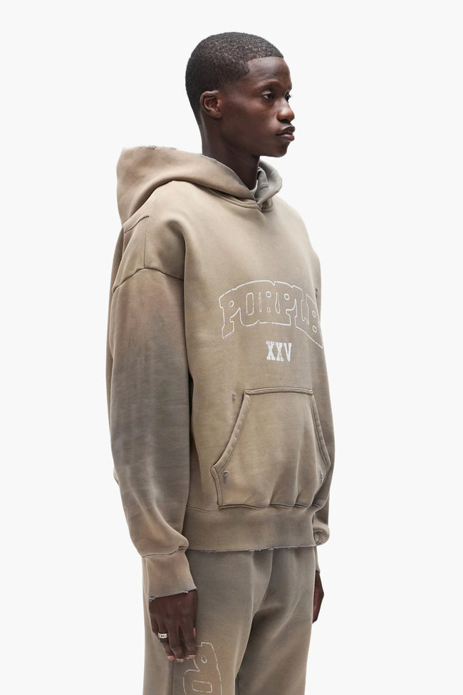 Purple Brand Slab Hoodie - Grey