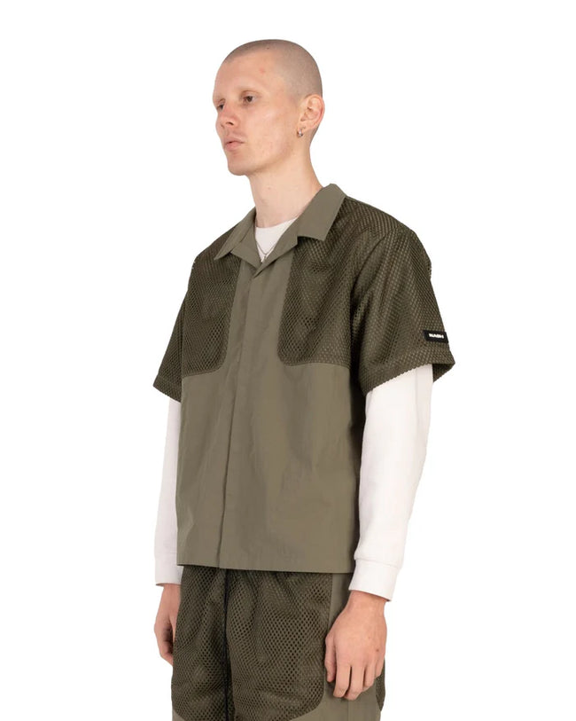 Nash - New York Mesh Layered Shirt - Olive
