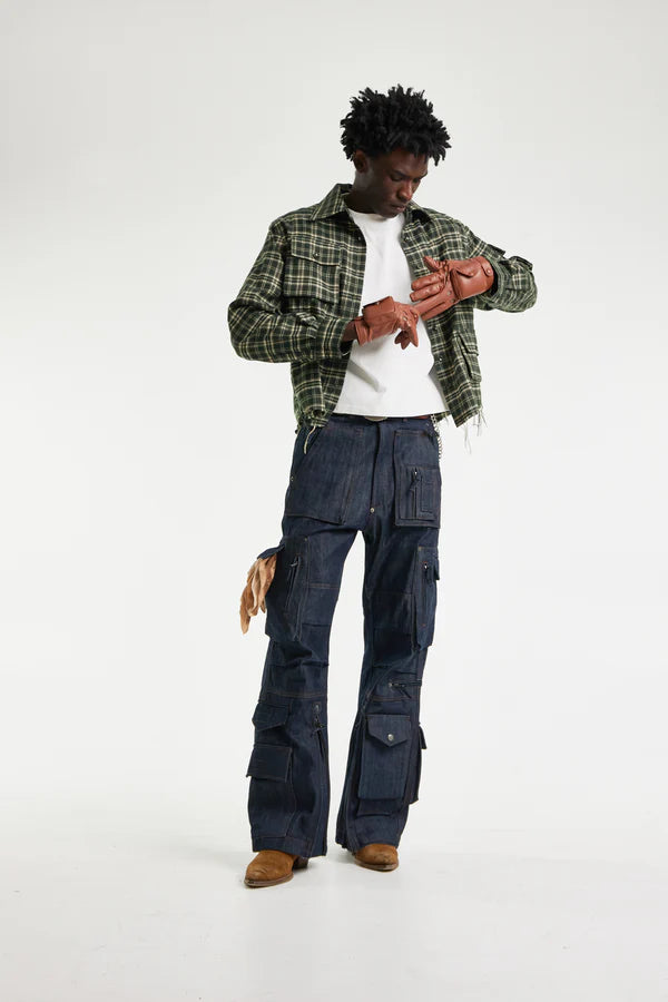 Kody Phillips Denim Rip Van Kody Cargo Pants - Denim