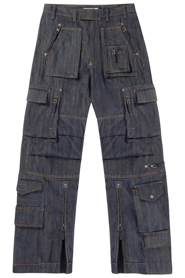 Kody Phillips Denim Rip Van Kody Cargo Pants - Denim