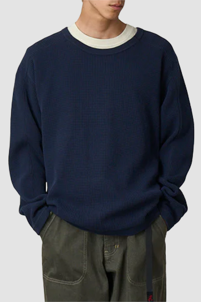 Gramicci Waffle Crew L/S Tee - Twilight