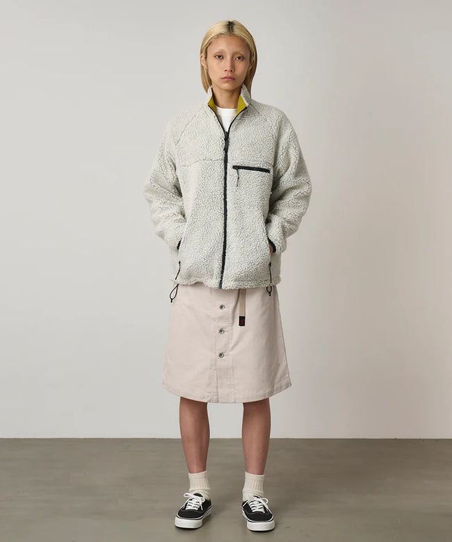 Gramicci Reversible Sherpa Jacket - Natural/Chartreuse