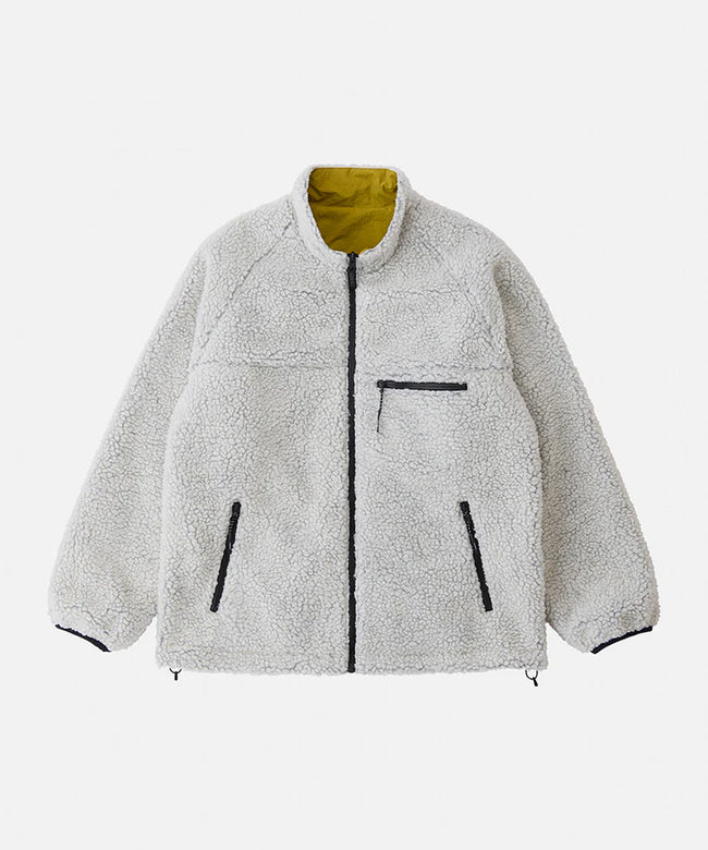Gramicci Reversible Sherpa Jacket - Natural/Chartreuse