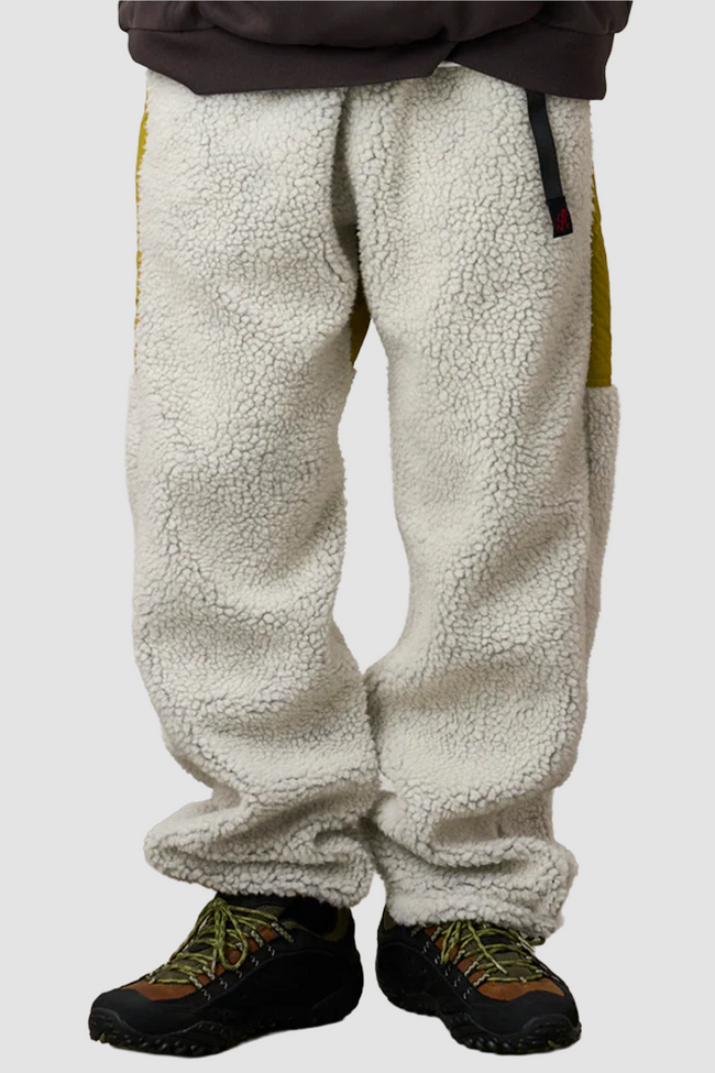 Gramicci Nylon Sherpa Pants - Natural/Chartreuse