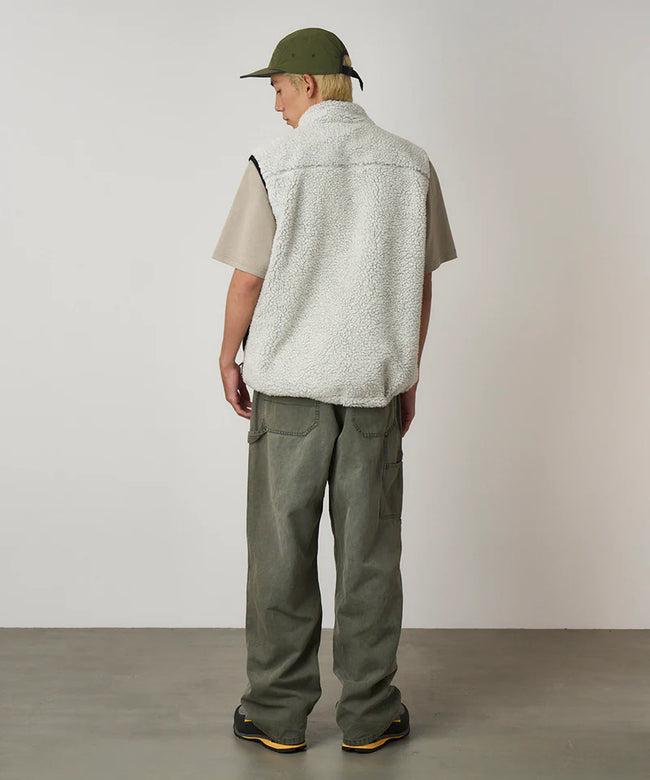 Gramicci Reversible Sherpa Vest - Natural/Chartreuse