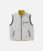 Gramicci Reversible Sherpa Vest - Natural/Chartreuse