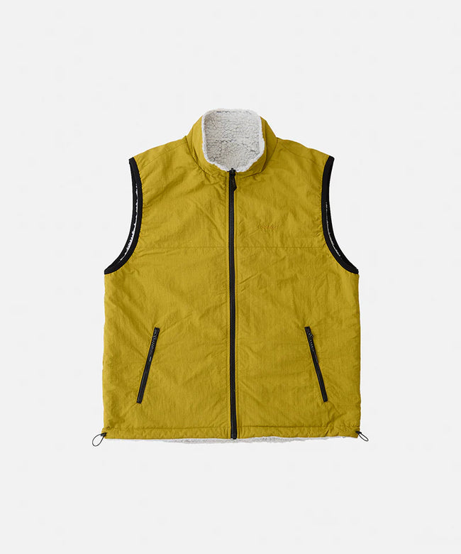 Gramicci Reversible Sherpa Vest - Natural/Chartreuse