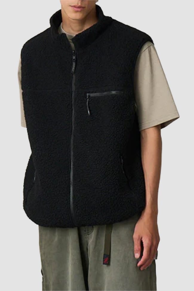 Gramicci Reversible Sherpa Vest - Charcoal/Black