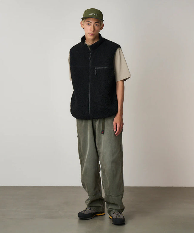 Gramicci Reversible Sherpa Vest - Charcoal/Black