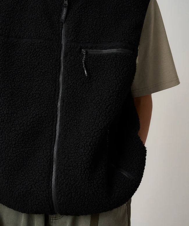 Gramicci Reversible Sherpa Vest - Charcoal/Black