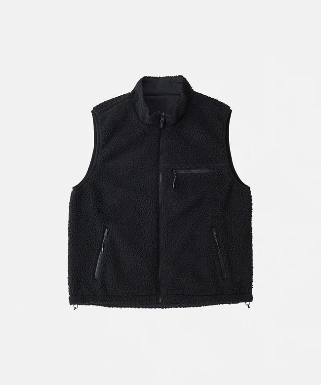 Gramicci Reversible Sherpa Vest - Charcoal/Black