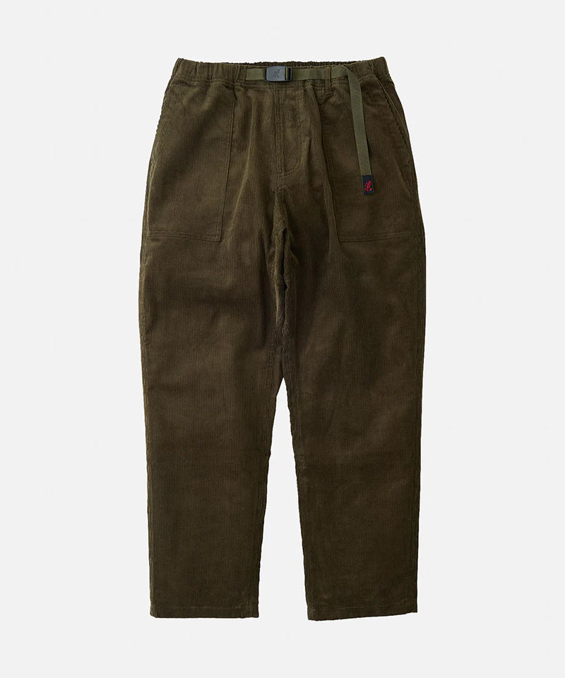 Gramicci Corduroy Loose Tapered Ridge Pants - Olive - Due West Gramicci Corduroy Loose Tapered Ridge Pants - Olive - Due West
