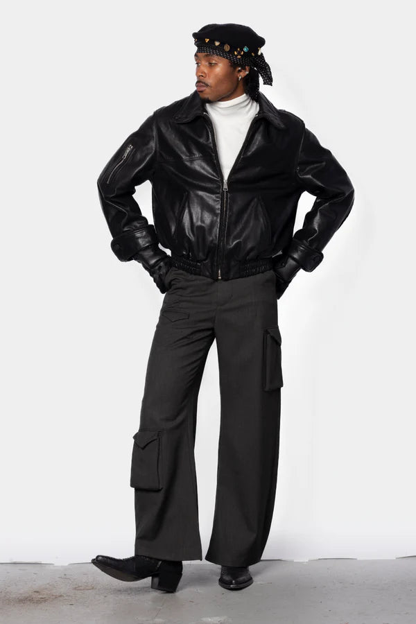 Kody Phillips Lasso Leather Jacket - Black