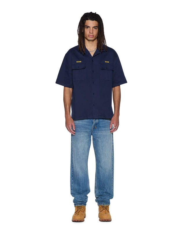 Ksubi Mekanik Boiler SS Shirt - Ink Blue