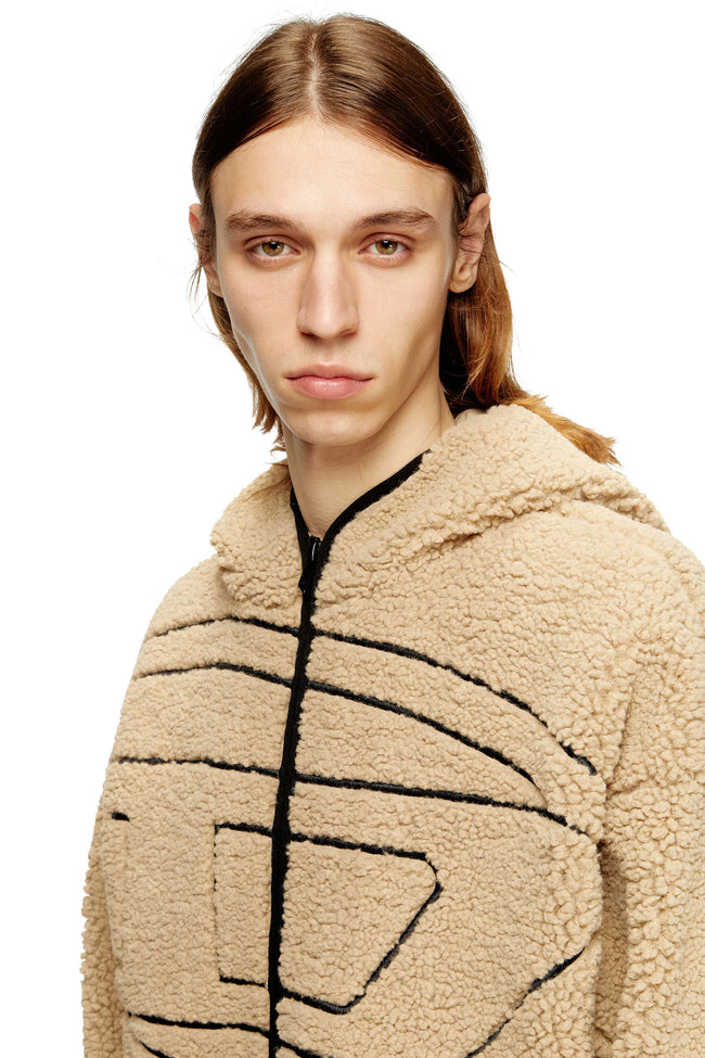 DIESEL S-Zat Fleece Hoodie - Beige