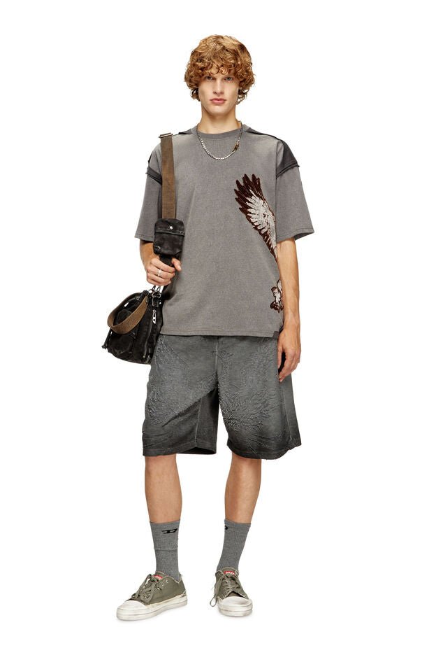 DIESEL T-Boxt-Peeloff Tee - Grey