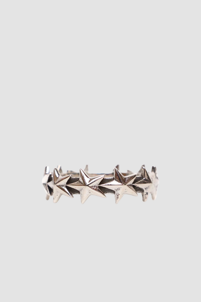 Maple Medium Star Ring - Silver
