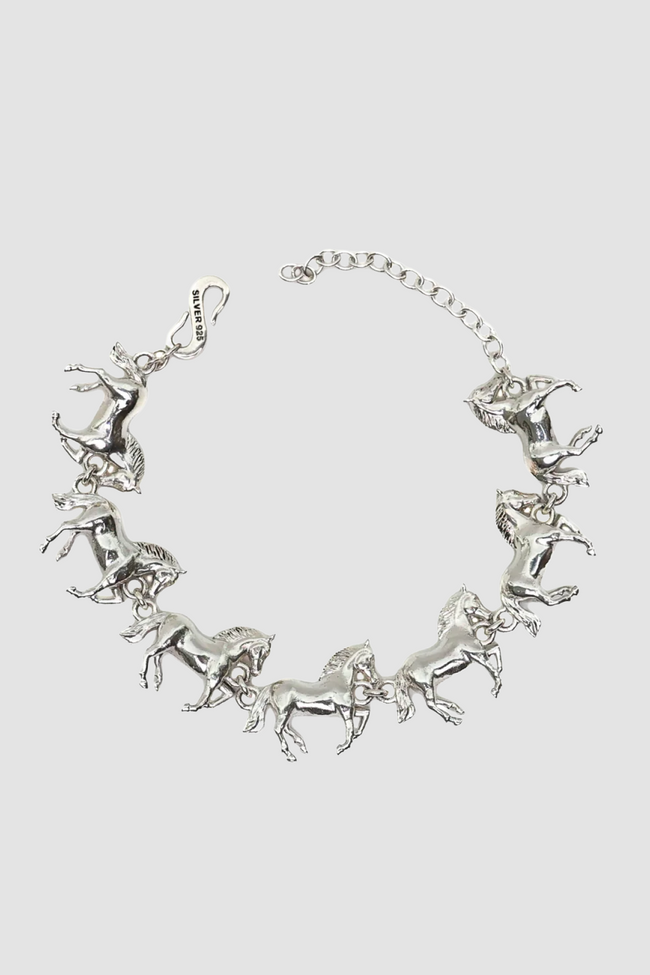 Maple Stampede Bracelet - Silver