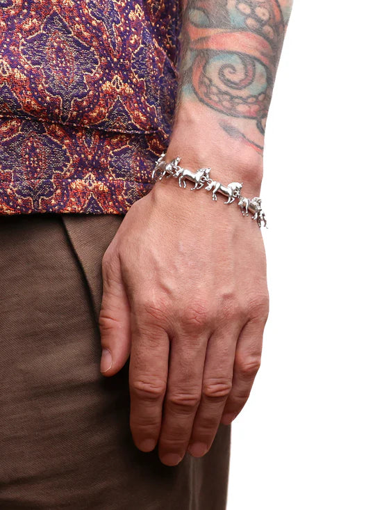 Maple Stampede Bracelet - Silver