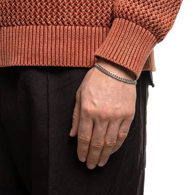 Maple Cuban Link 5mm Bracelet - Silver