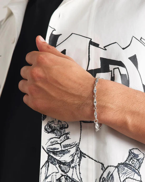 Maple Sunburst Bracelet - Silver