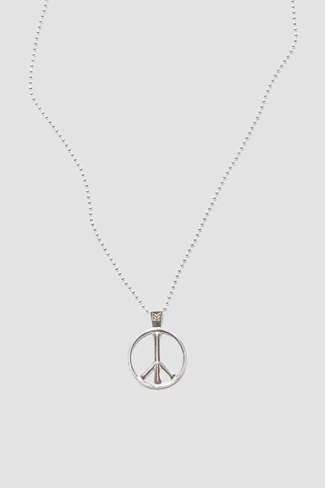 Maple Peace Chain Necklace - Silver