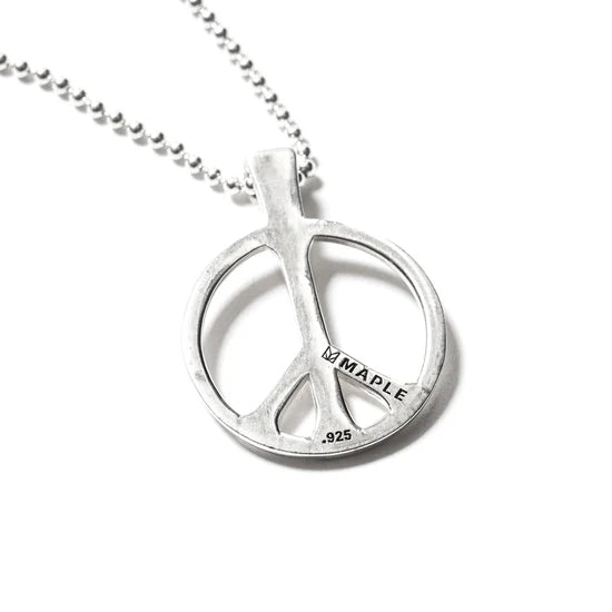 Maple Peace Chain Necklace - Silver
