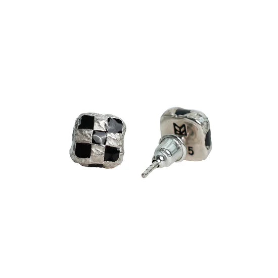 Maple Davie Studded Earrings - Silver/Black