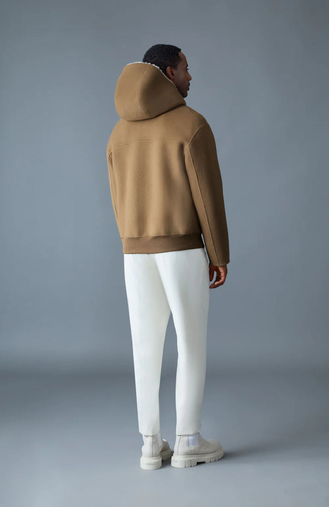 Mackage Mens Wind Jacket Jay Double-Face Wool - Otter/Natural