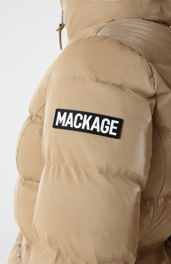 Mackage Womens Down Jacket Madalyn-Glo - Light Camel