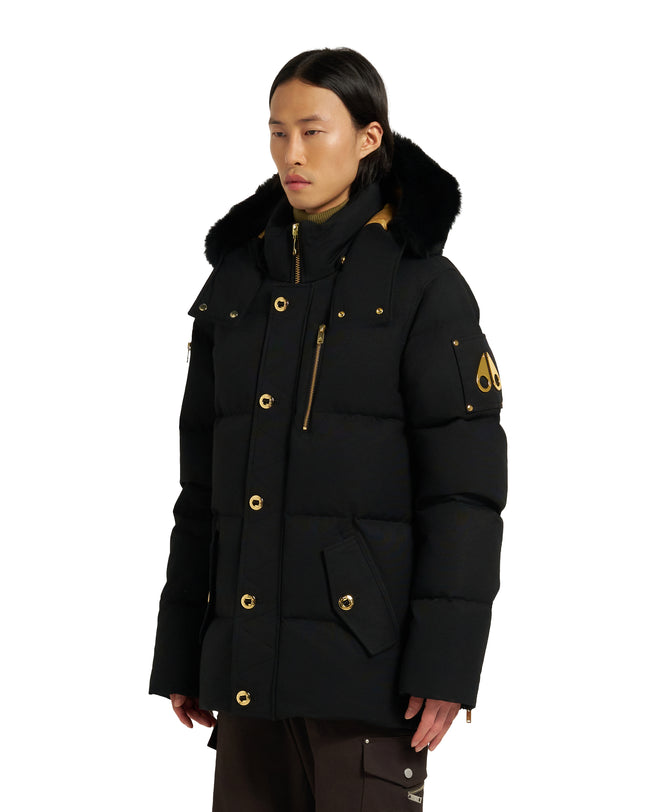 Moose Knuckles Mens Down Jacket Gold 3Q - Black/Black
