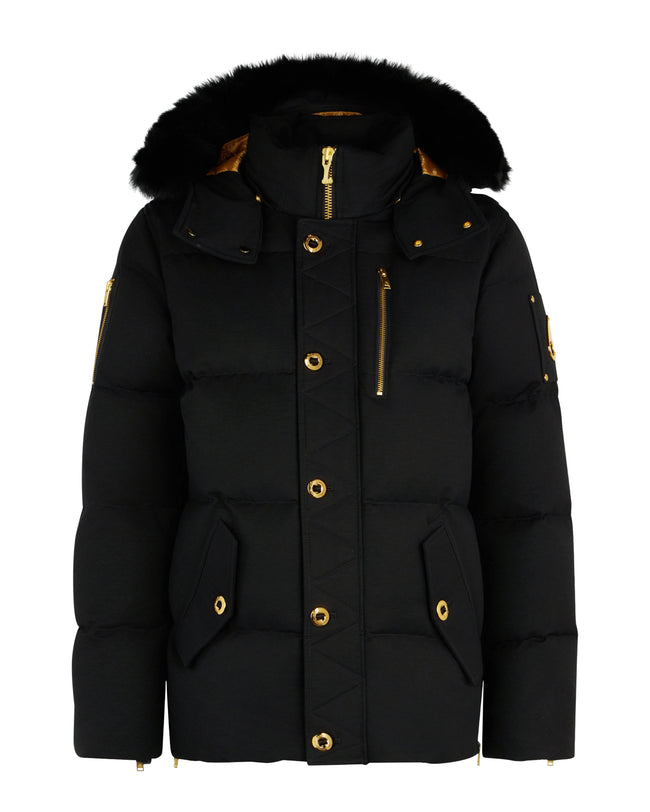 Moose Knuckles Mens Down Jacket Gold 3Q - Black/Black