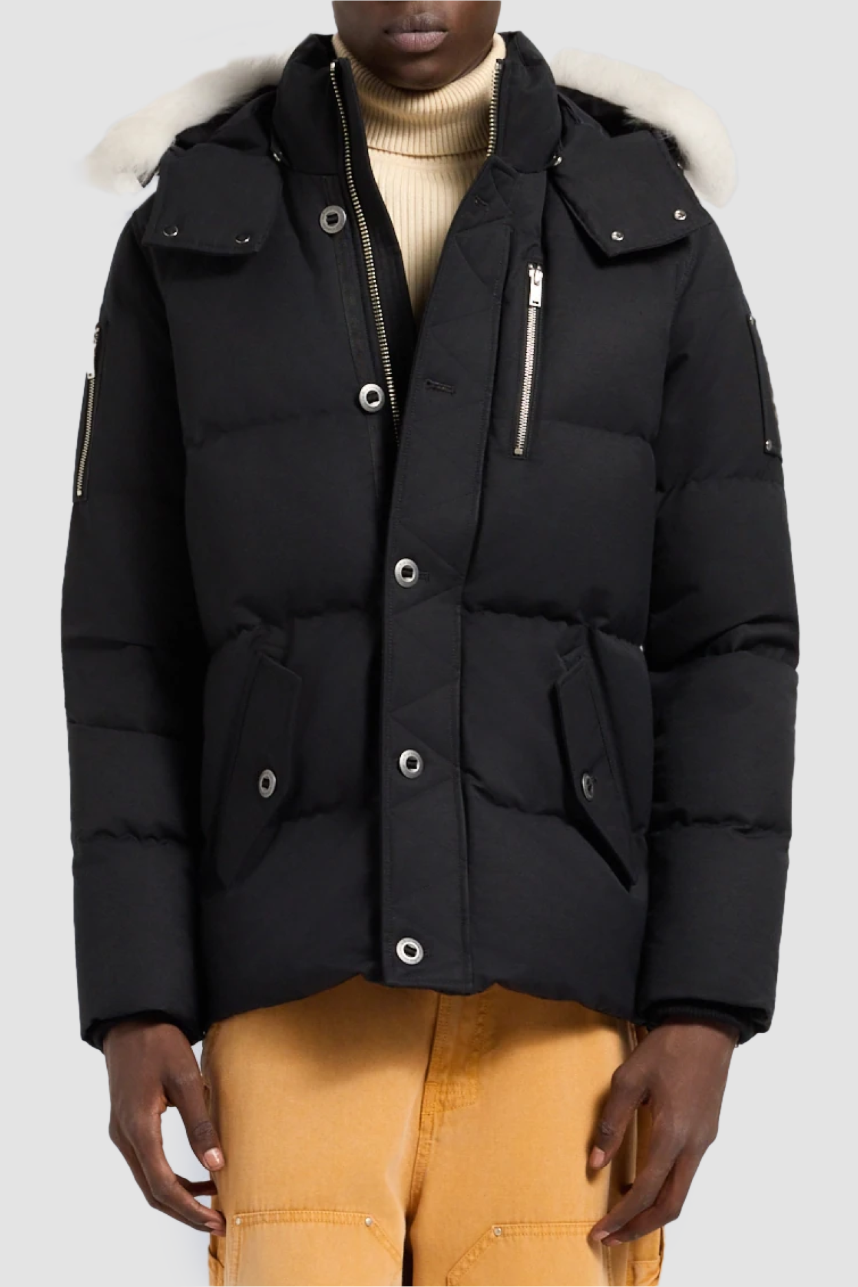 moko3104 Moose Knuckles Mens Down *Parka 3Q - Black/Natural - Due West