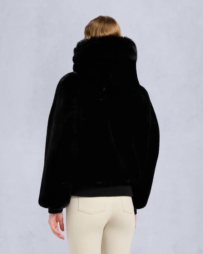 Moose Knuckles Womens Eco Bomber Debbie Satin - Black