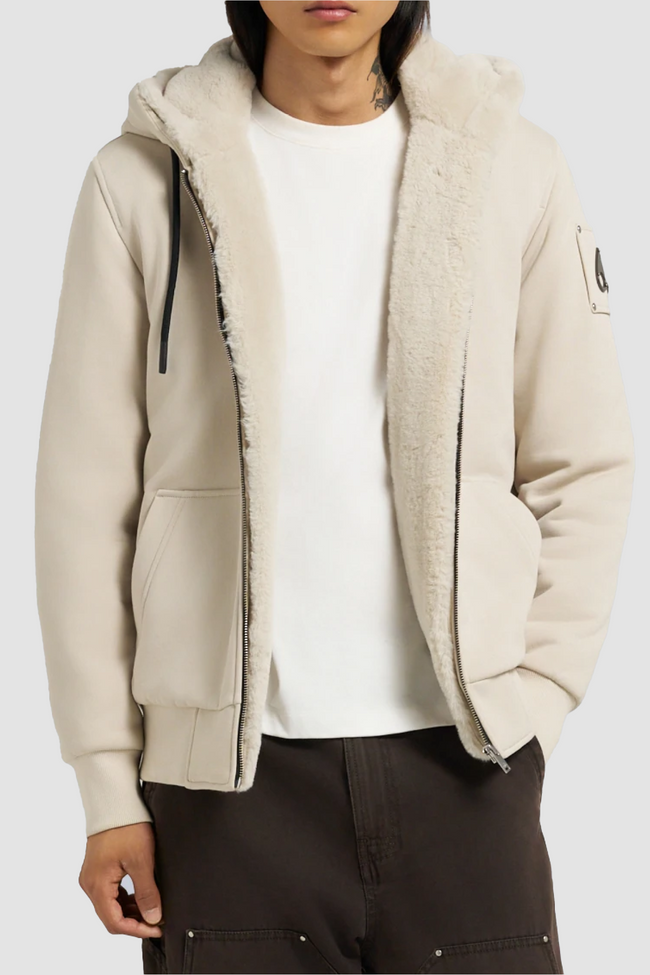 Moose Knuckles Mens Classic Bunny Hoodie - Alabaster