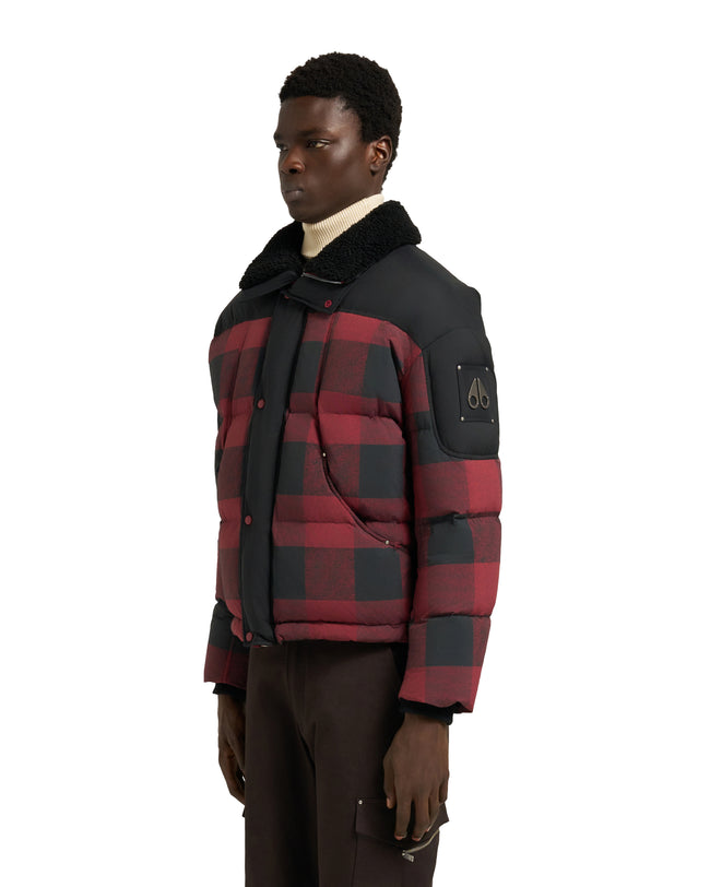 Moose Knuckles Mens Down Jacket Everest Puffer - Sumac/Plaid