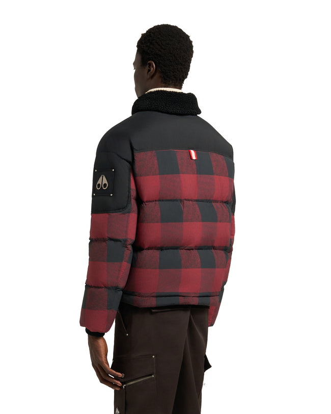 Moose Knuckles Mens Down Jacket Everest Puffer - Sumac/Plaid