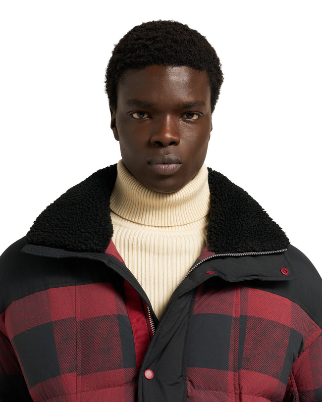 Moose Knuckles Mens Down Jacket Everest Puffer - Sumac/Plaid