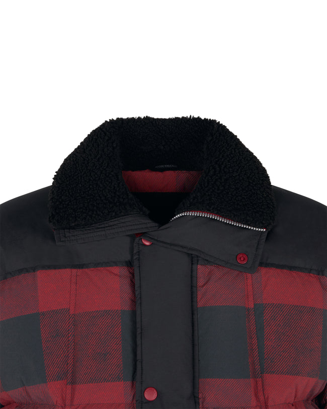Moose Knuckles Mens Down Jacket Everest Puffer - Sumac/Plaid