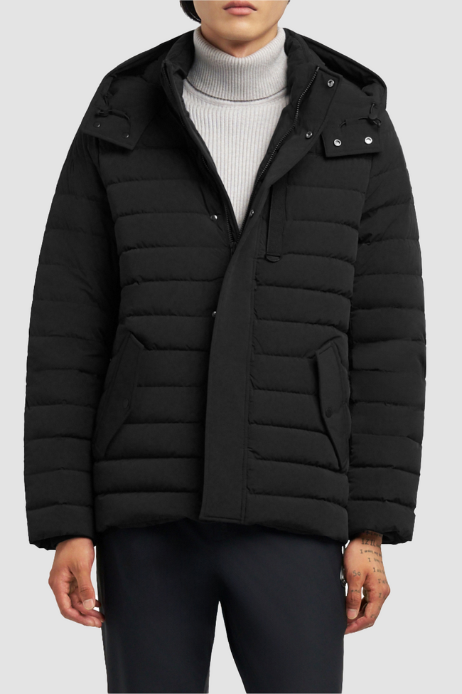 Moose Knuckles Mens Lite Jacket Greystone - Black