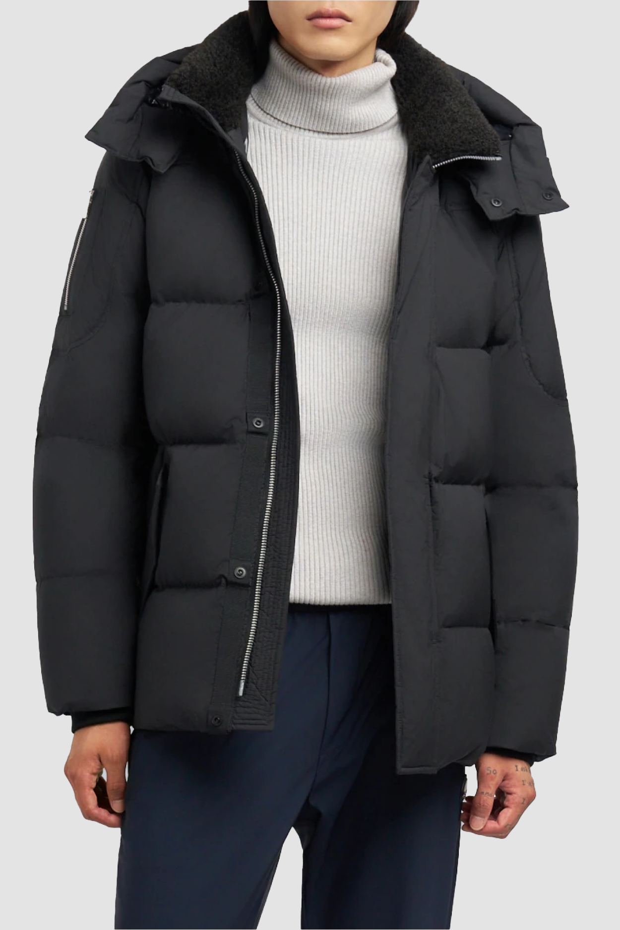 Moose Knuckles Mens Down Jacket Everest 3Q Puffer - Black - Due West