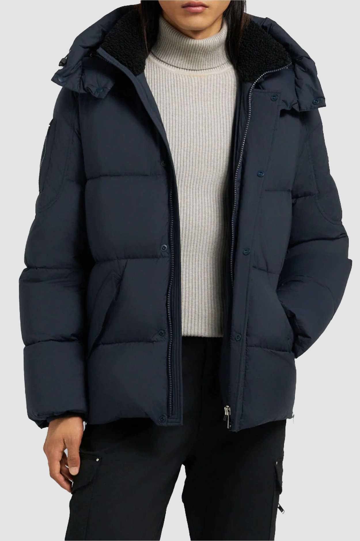 Moose Knuckles Mens Down Jacket Everest 3Q Puffer - Navy - Due West