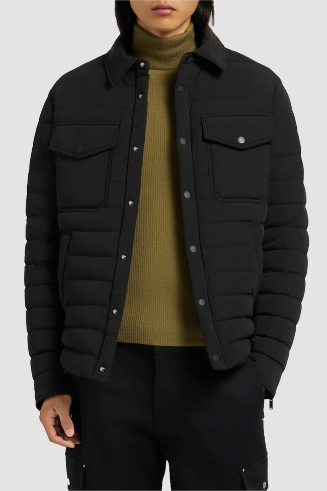 Moose Knuckles Mens Lite Jacket Lennox Shirt - Black